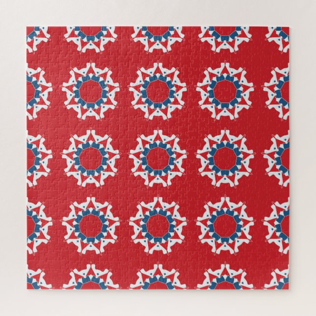 Decorative Seamless Pattern Round Element Jigsaw Puzzle (Vertical)