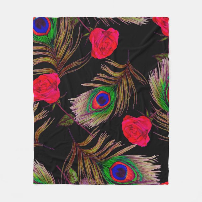 Decorative seamless pattern with beautiful waterco fleece blanket (Front)
