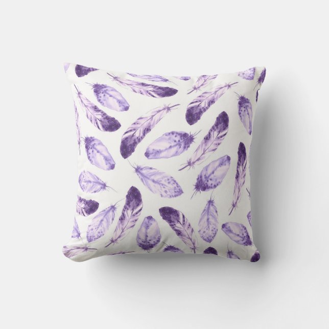 Decorative seamless pattern with feathers. Waterco Cushion (Front)