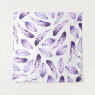Decorative seamless pattern with feathers. Waterco Tapestry