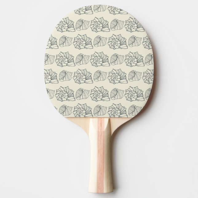 Decorative Shells Pattern Ping Pong Paddle (Front)