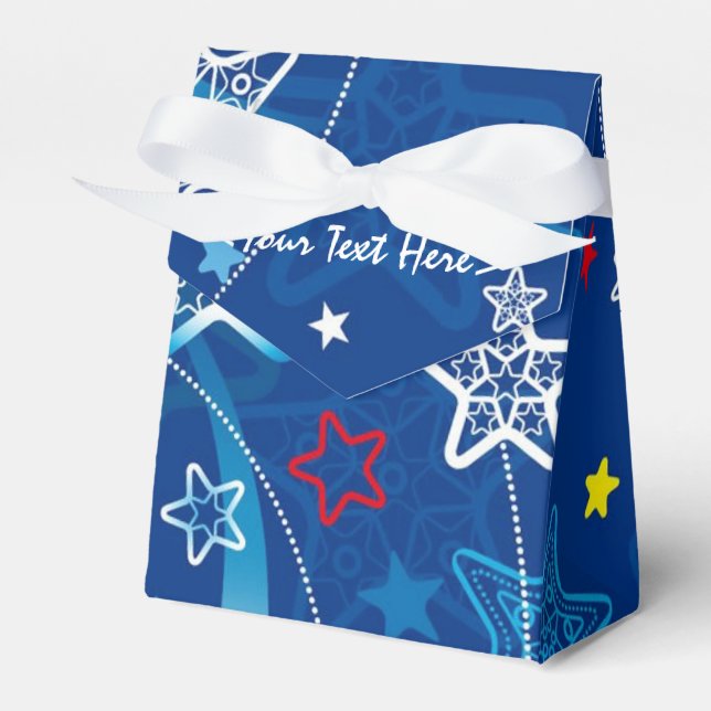 Decorative Shooting Stars Pattern Favour Box (Front Side)