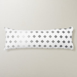Decorative Silver Gray White Diamond Pattern Body Cushion