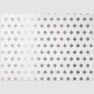 Decorative Silver Grey White Diamond Pattern Tissue Paper