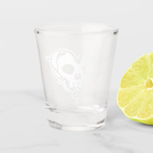 Decorative Skull Heart Shot Glass