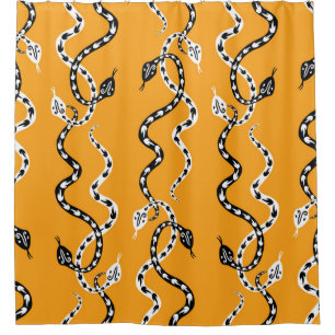 Decorative snakes: seamless background. shower curtain