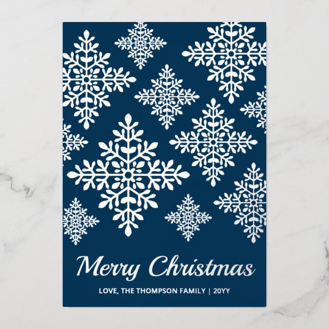 Decorative Snowflakes On A Blue Background Colour (Front)
