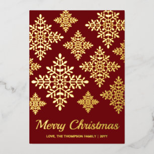 Decorative Snowflakes On Red