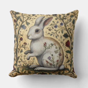 Decorative Spring Rabbit Throw Pillow