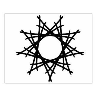 Decorative Star Rubber Stamp