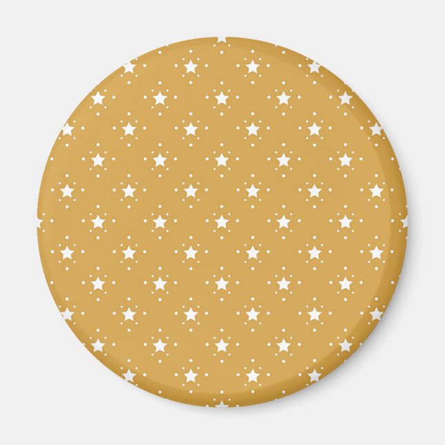 Decorative Stars on Gold Background Magnet (Front)