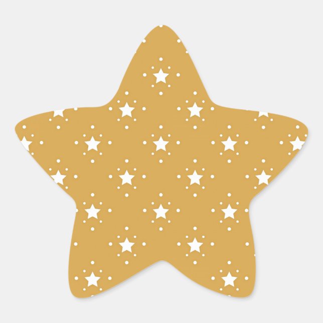 Decorative Stars on Gold Background Star Sticker (Front)