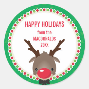 DECORATIVE STICKER SEAL :: reindeer