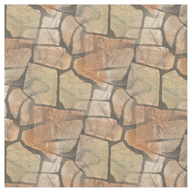 Decorative Stone Paving Look Fabric (Close Up)