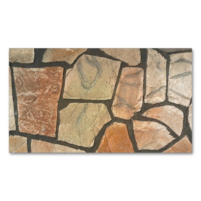 Decorative Stone Paving Look Magnetic Business Card (Front)