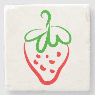 Decorative Strawberry Stone Coaster