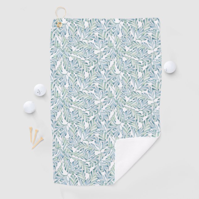 Decorative Striped Leaf Pattern Golf Towel (InSitu)