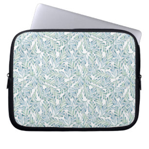 Decorative Striped Leaf Pattern Laptop Sleeve