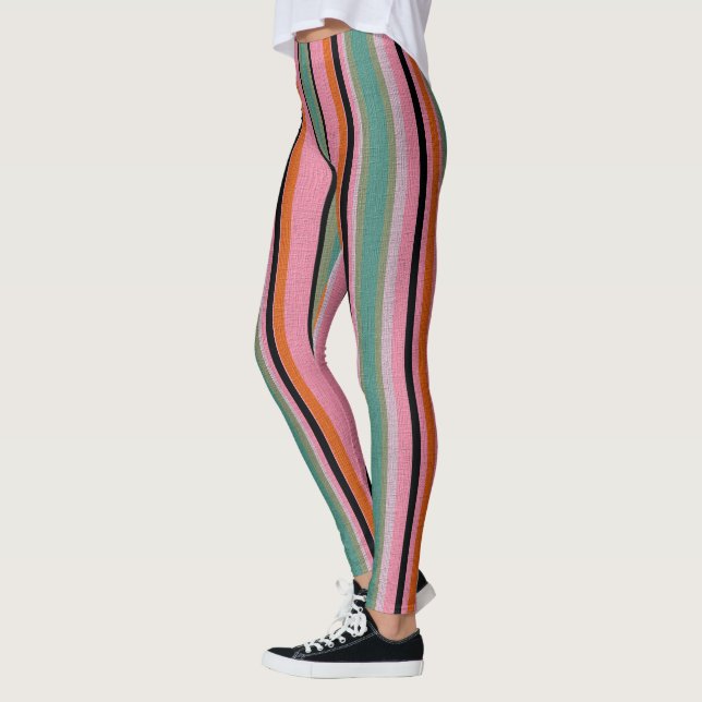  Decorative Striped  Leggings (Left)