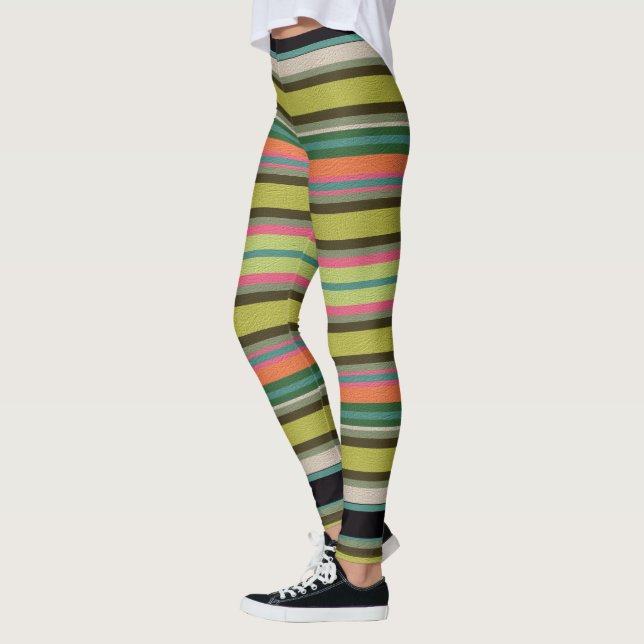  Decorative Striped  Leggings (Left)