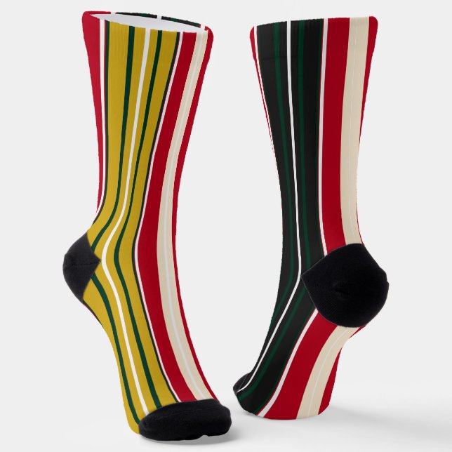  Decorative Striped  Socks (Angled)