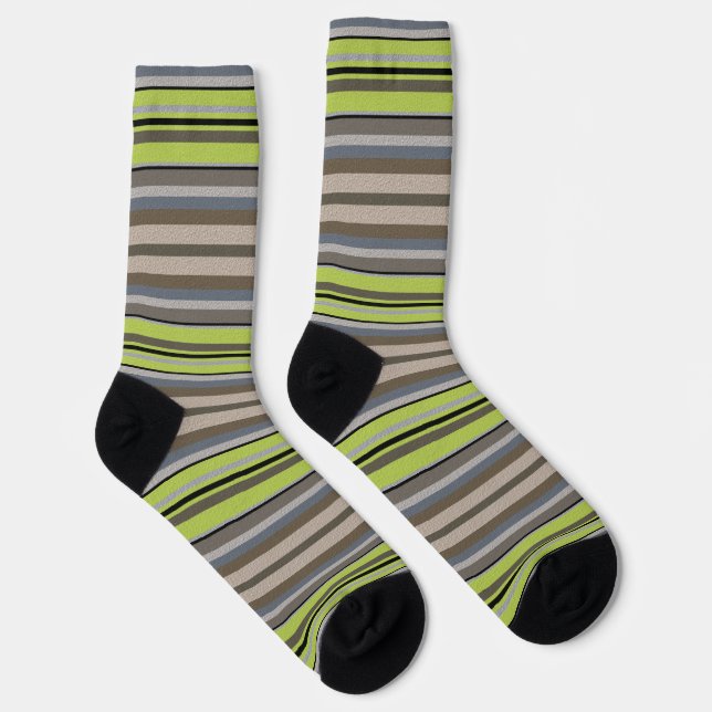  Decorative Striped  Socks (Right)