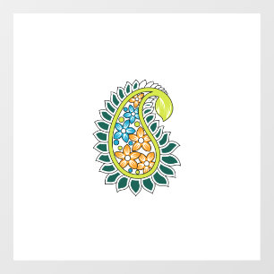 Decorative Style, Dark Blue Green, Wattle