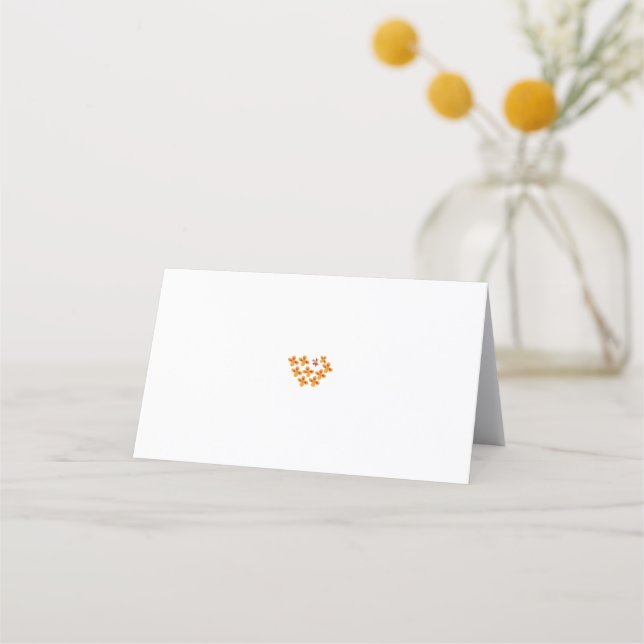 Decorative Style, Dull Orange, Cornell Red Appointment Card (Front)