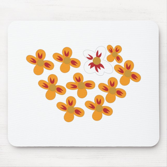 Decorative Style, Dull Orange, Cornell Red Mouse Pad (Front)