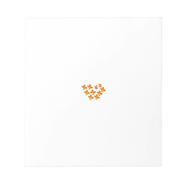 Decorative Style, Dull Orange, Cornell Red Notepad (Front)