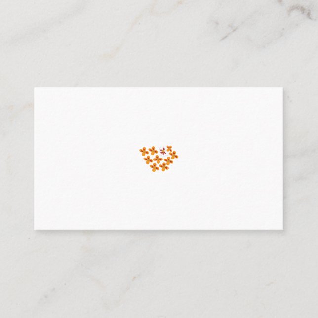 Decorative Style, Dull Orange, Cornell Red Place Card (Front)