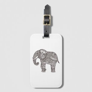 Decorative Style Elephant Luggage Tag