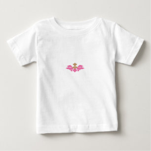 Decorative Style, Hot Pink, Antique Brass Baby T-Shirt
