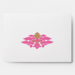 Decorative Style, Hot Pink, Antique Brass Envelope
