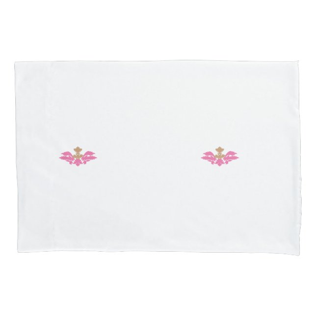 Decorative Style, Hot Pink, Antique Brass Pillowcase (Front)