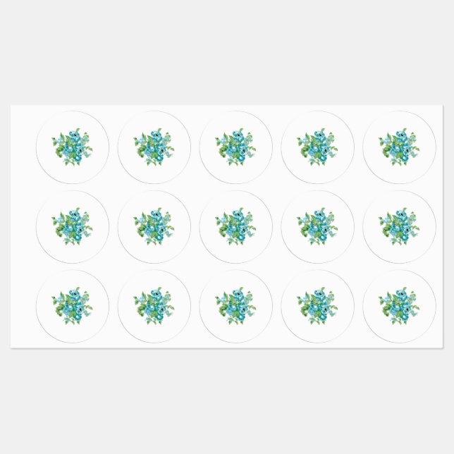 Decorative Style, Mint Cream, Fountain Blue, Teal. (Sheet)