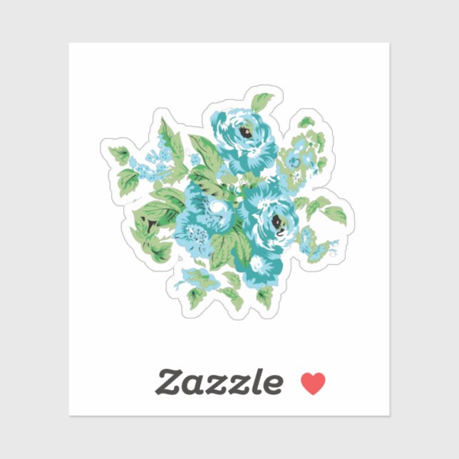 Decorative Style, Mint Cream, Fountain Blue, Teal. (Sheet)