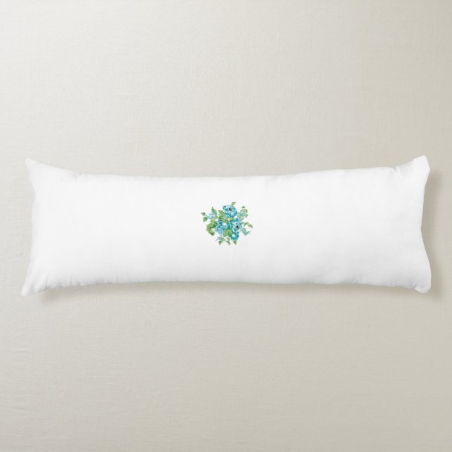 Decorative Style, Mint Cream, Fountain Blue, Teal. Body Cushion (Front)