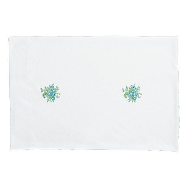 Decorative Style, Mint Cream, Fountain Blue, Teal. Pillowcase (Front)