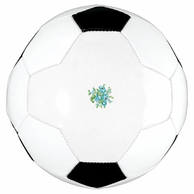 Decorative Style, Mint Cream, Fountain Blue, Teal. Soccer Ball (Front)