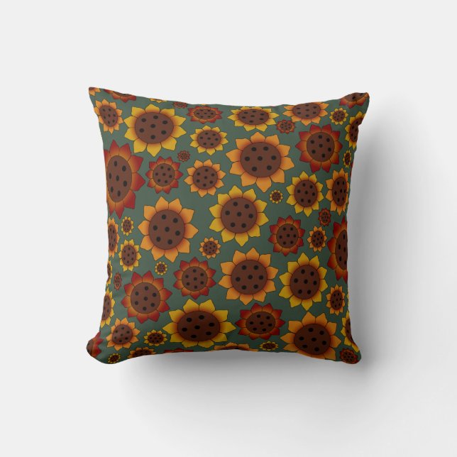 Decorative Sunflower Pillow (Front)