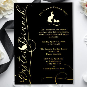 Decorative Swirls And Bunnies Easter Brunch