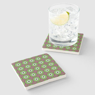 decorative symmetrical geometric pattern coaster 