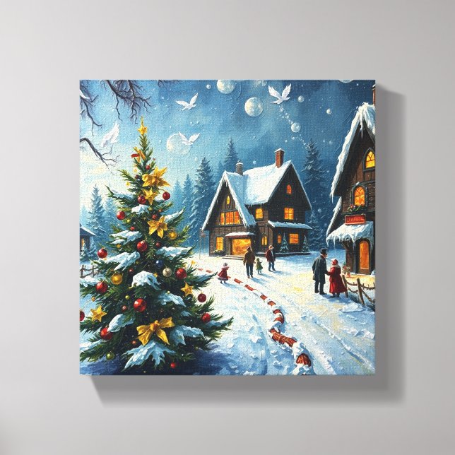Decorative Table (Christmas Spirit) Canvas Print (Front)
