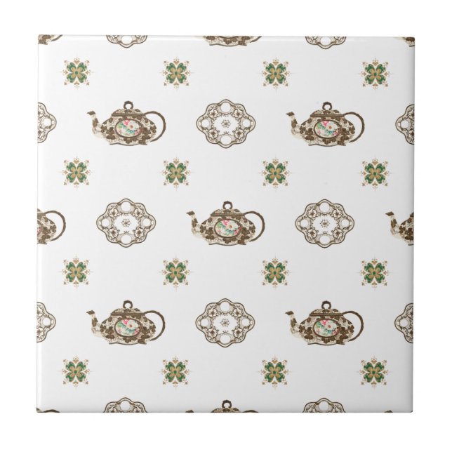 Decorative Tea Pots Tile (Front)