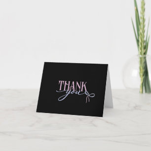 Decorative THANK You with Ribbon Holiday Card