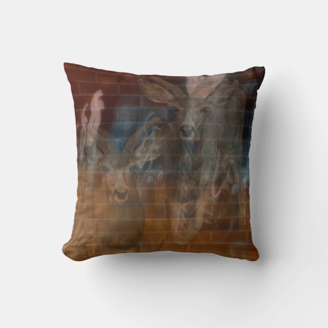 Decorative Throw Pillow Abstract Brown Design (Front)