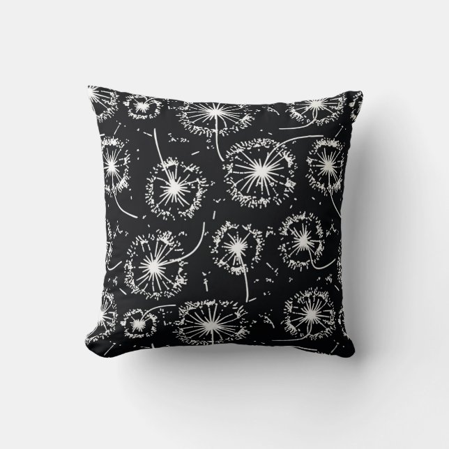 Decorative Throw Pillows-Dandelion Dance Cushion (Front)