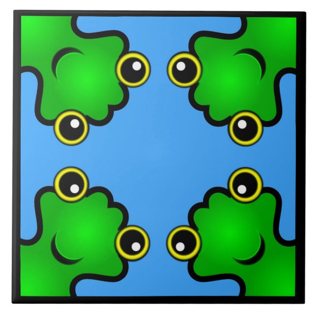 Decorative Tiles - Frogs Doodle (Front)