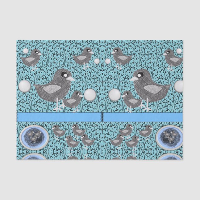 Decorative tissue paper birds (Front)